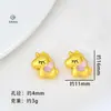 Pingente de Pônei Dourado Antigo de Alta Qualidade Série Cavalo do Zodíaco Pulseira Acessórios DIY Ornamentos Pequenos de Cavalo de Madeira com Gotejamento de Óleo Materiais