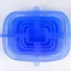 Tampas Populares de Silicone de Grau Alimentício para Conservar Alimentos, Conjunto de Seis Peças, Tampas Redondas Multifuncionais para Tigelas, Tampas de Vedação, Tampas de Silicone Elásticas