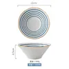 Tazón de Ramen Estilo Japonés de Cerámica para Uso Doméstico, Tazón de Sopa Creativo, Tazón de Arroz, Vajilla Tendencia de Cerámica para Fideos Instantáneos, Estilo Simple