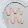 Rosa Doce Sonhador Bolinhas Laço Simples Elegante Menina Gentil Estilo Ins Europeu Americano Manicure Removível 24 Peças