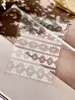Tiras Largas de Encaje en Relieve Yitu Pegatinas Blancas para Manicura Pegatinas Decorativas Simples Dulces de Puro Deseo Yt4119