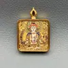 Estilo Xizang Thangka Caja Gabu Colgante de Acero de Titanio Colgante del Zodiaco Benmingfo Estilo Nacional Tarjeta de Buda Colgante Pequeño Thangka de Mano