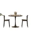 Mesa redonda de balcón blanca de estilo nórdico, moderna, para discusiones, juego de mesa y sillas para cafeterías de té con leche y café, mesa de comedor tulipán