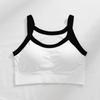 Sutiã listrado com envoltório de seios, top tubo antirreflexo, sem argola de aço, com bojo, suspensórios, parte inferior, roupa íntima bonita para mulheres