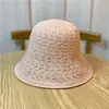 Sombrero de Pescador Pequeño de Doble Cara con Visera para Mujer Verano Protección Solar Calado Delgado Transpirable Sombrero de Sol Sombrero de Cubo Moderno