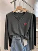 Elegante camiseta de manga larga con botones para mujer, estilo casual, talla grande, adelgazante y rejuvenecedora, adecuada para usar en capas, para mujeres de talla grande, oculta la grasa corporal