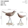 Artesanato de Madeira em Estilo Mediterrâneo para Pássaros, Enfeites de Decoração para Casa, Artesanato para Exposição de Vitrine de Loja de Roupas/Café