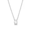 Collar de Moissanita Chapado en Platino de 1 Quilate para Mujer, Circonita de Diamante Único de Cuatro Garras, Estilo Ins de Lujo Ligero Minimalista, Venta al por Mayor desde Fabricante