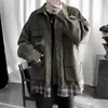 Jaqueta de outono versátil de corte solto para homens, blusa masculina falsa de duas peças, estilo universitário em retalhos, novo estilo retrô japonês ins