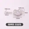 Conector de Corazón de Zirconia Set de Accesorios para Pulsera DIY, Collar, Broche de Pulsera Color Oro Real de 18K Broche Conservador de Color
