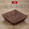 Plato Ovalado para Frutas de Mimbre Sintético, Cesta para Snacks de Puesto de Comida de Hotel, Bandeja Creativa Tejida para Snacks