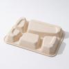Cajas de Comida Biodegradables de Pulpa de Caña de Azúcar con Múltiples Compartimentos para Llevar, Disponibles en Opciones Grande de Cuatro Compartimentos, Grande de Cinco Compartimentos y de Seis Compartimentos, Aptas para Microondas