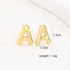 Pendientes de letras de burbuja lisas con baño de cobre y oro real transfronterizos, moda, temperamento, Joker, nuevos pendientes exquisitos, venta al por mayor