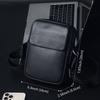 Bolso de Hombre Marent Cuero Genuino Bolso de Hombro Sentido Avanzado Capa Superior Piel de Vaca Bolso Bandolera Cuero Genuino Combinable Bolso para Teléfono Móvil Moderno