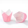 Papel Coated Taça Chama Cor Gradiente Bandeja de Papel para Cupcake Molde de Assar Resistente a Altas Temperaturas Conjunto de Forminhas para Muffin com Bordas Enroladas