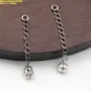Prata Esterlina S925 Moeda Couve-flor Abóbora Caqui Corrente de Extensão Retro Antiga DIY Handmade Corrente de Acabamento