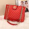 Bolsas para Mulheres 2026 Novo Estilo Corrente de Losango Couro Macio Bolsa Tote Bolsa de Mão Bolsa de Ombro Grande Capacidade Bolsa de Balde Feminina