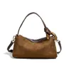 Bolso tipo Boston Retro Esmerilado, Bolso Pequeño de Alta Gama para el Trabajo y los Viajes, Bolso Cruzado de Moda Nuevo 2025