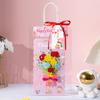 Tarjeta de felicitación para el Día del Maestro DIY Niños Hecha a mano Tarjeta de alta gama escrita a mano con materiales de flores eternas tridimensionales como regalo para maestros