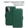 Nueva Funda de Cuero Tipo Flip para iPhone 13 Transfronteriza Funda de Teléfono Simple de Negocios Hecha a Mano con Porta Tarjetas