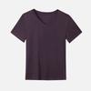 Camiseta Básica de Hombro Regular para Mujer Verano 2026 Más Vendida Nueva Versátil de Manga Corta Top Básico de Tencel Lino 1688