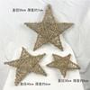 Enfeites de vime pendurados Decoração de árvore de Natal de cinco estrelas Guirlanda transfronteiriça europeia e americana Rural Pastoral Desktop Pequenos enfeites Estrelas