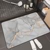 Alfombrilla absorbente de baño con diatomeas y diseño de mármol, antideslizante, para puerta de entrada de baño y cocina, de alta calidad