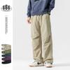 Marca de Moda UNDREST Pantalones Casuales de Pierna Ancha para Hombre Pantalones Holgados de Invierno con Forro Polar Gruesos Pantalones de Paracaidista CK29