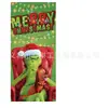 Venta Caliente Transfronteriza Verde Navideño Grinch Divertido Cortina de Puerta Tela de Fondo Decoración de Fiesta Festiva Arreglo para Sesión de Fotos Fuente