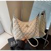 Bolso de Cadena Rombo Transfronterizo para Mujer 2025 Verano Nuevo Estilo Textura de Diamante Brillante Estilo Occidental Clásico Bolso Cubo de Hombro Cruzado