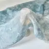 Tela de Algodón Tens Estampada de Seda Lino Naranja Cálido Tie-Dye para Vestido Falda de Gasa