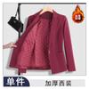 Chaqueta de Traje para Mujer Engrosada de Algodón Otoño e Invierno Nueva Sin Planchar Anti-arrugas Vestido de Entrevista Traje Pequeño para Viajes traje