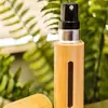Botella de Maquillaje Base de Perfume de Bambú, Botella Dispensadora de Perfume, Botella Vacía Portátil con Boquilla de Presión, Botella Dispensadora de Muestras de Perfume