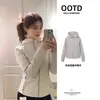 Jaqueta Softshell Slim Fit para Mulheres, Nova Coleção Outono 2026 Estilo Coreano Roupas Femininas, Top com Forro de Fleece, Jaqueta de Caminhada para Outono