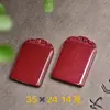 Pendente da Paz Areia Dourada Roxa de Mineral Cru Natural Pingente do Ano de Nascimento Vermelho Cinábrio Suprimento de Joias para Casal