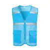Chaleco de Seguridad Reflectante de Malla Transpirable de Verano para Hombres, para Obras de Construcción, Voluntarios de Saneamiento, Disponible en Múltiples Colores