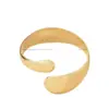 Europa y Estados Unidos suministro transfronterizo moda corte curvo liso pulsera oro apertura ajustable escalonada pulsera brazalete mujer