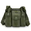 Bolsa Transversal Tática para Homens, Bolsa de Ombro Grande com Múltiplos Bolsos para Uso Externo, Mochila Multifuncional para Trabalho e Esportes