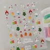 Pegatinas de Navidad de Dibujos Animados con Muñeco de Nieve en Relieve Transfronterizas, Múltiples Diseños Disponibles, Pegatinas de Arte para Uñas con Atmósfera Navideña Invernal, Modelo CA