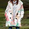 Nuevo abrigo de trench para mujer 2023 invierno engrosado imitación cordero estilo europeo y americano árbol de Navidad venta caliente transfronteriza con capucha al por mayor