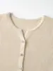 Cárdigan de Cachemira para Mujer, Elegante Suéter de Cachemira de Cabra, Suave y Ajustado, Ropa de Abrigo, Chaqueta Suéter de Punto con Cuello Redondo