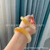Atacado de Fábrica Jade Amarelo Dragão Amarelo de Yunnan Pulseira de Jade Gelo Jade Amarelo Doce de Uma Mordida Novo Estilo Chinês Jade Meia Montanha Meia Água