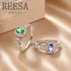 Anillos y Accesorios de Joyería de Alto Gama con Incrustaciones Completas de Diamante Color Piedra Preciosa Huevo de Paloma para Venta al por Mayor Transfronteriza de Fabricantes en Stock