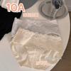 Algodão Xinjiang 10A antibacteriano ~ 16CM virilha estendida renda cueca cintura alta cobre todo o quadril mulheres