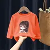 H2367# camiseta de manga larga para niños y niñas otoño nuevo cuhk estilo occidental para niños algodón para niños cómoda camiseta versátil
