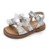 Nuevas Sandalias de Princesa para Niñas Estilo Coreano Primavera/Verano 2026 con Lazo, Suela Suave, Antideslizantes, de Velcro, de Moda Versátiles