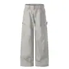 Pantalones Casuales de Pierna Ancha Desestructurados con Parches de Salpicaduras de Tinta para Hombre, Pantalones Largos Unisex Sueltos de Pierna Recta Vintage de Primavera Nuevos, Modernos