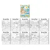 Compra directa transfronteriza de 10 hojas/paquete de libros de dibujo cognitivo de playa de verano, divertidos pósteres educativos para colorear interactivos para padres e hijos