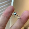Anillo retorcido de plata de ley con diseño de nicho minimalista de corazón negro para mujer, moderno y único, estilo estudiante, estilo dulce y genial