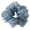 Goma para el pelo de malla a cuadros esponjosa y fresca estilo coreano para mujer, accesorio para el cabello versátil y suave, adorno para moño dulce